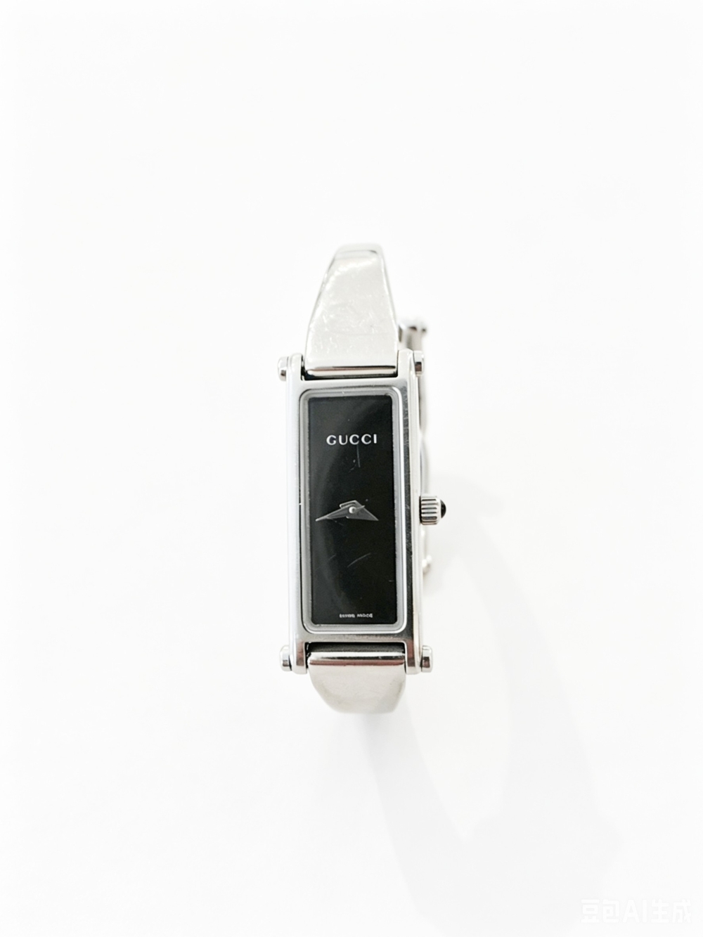 Gucci 1500L Stainless Steel Black Dial Bangle Watch